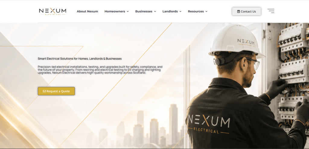 nexum-electrical-homepage
